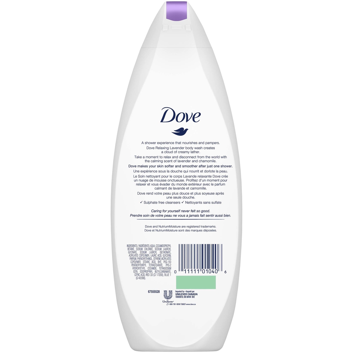 DOVE BODY WASH RELAXING LAVENDER 20oz - Image 2 of 2