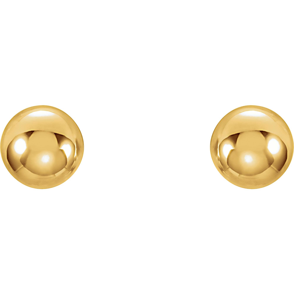 Karat Kids 14K Yellow Gold 4mm Ball Earrings - Image 2 of 3