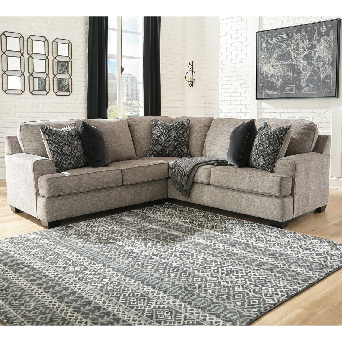 Signature Design by Ashley Bovarian RAF Sofa / LAF Loveseat 2 pc. Sectional - Image 2 of 2
