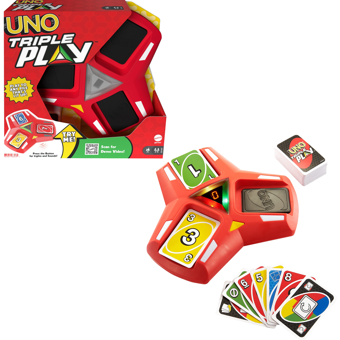 Mattel UNO Triple Play Game - Image 2 of 3