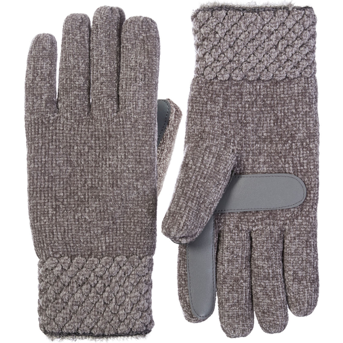 Isotoner Chenille Gloves with Popcorn Knit Cuff and smarTouch - Image 2 of 2