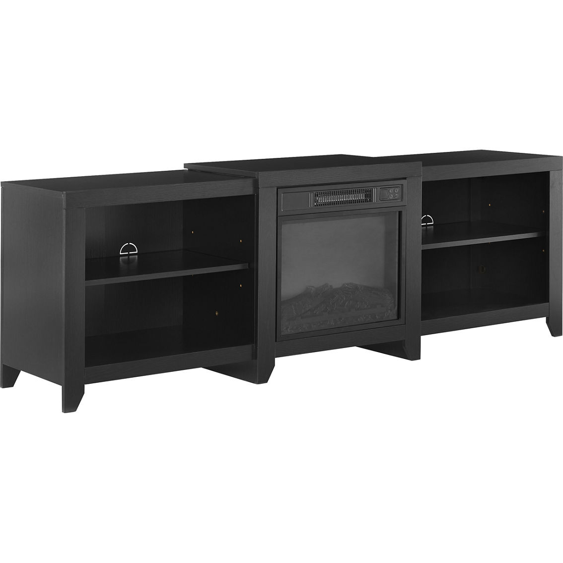 Crosley Furniture Ronin Low Profile TV Stand with Fireplace 69 in. - Image 2 of 6