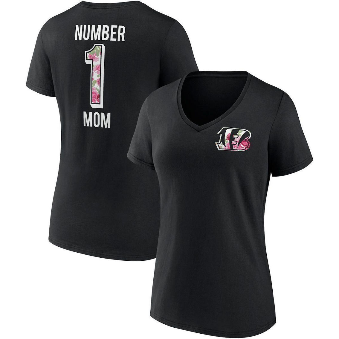 Fanatics Branded Women's Black Cincinnati Bengals Team Mother's Day V-Neck T-Shirt - Image 2 of 4