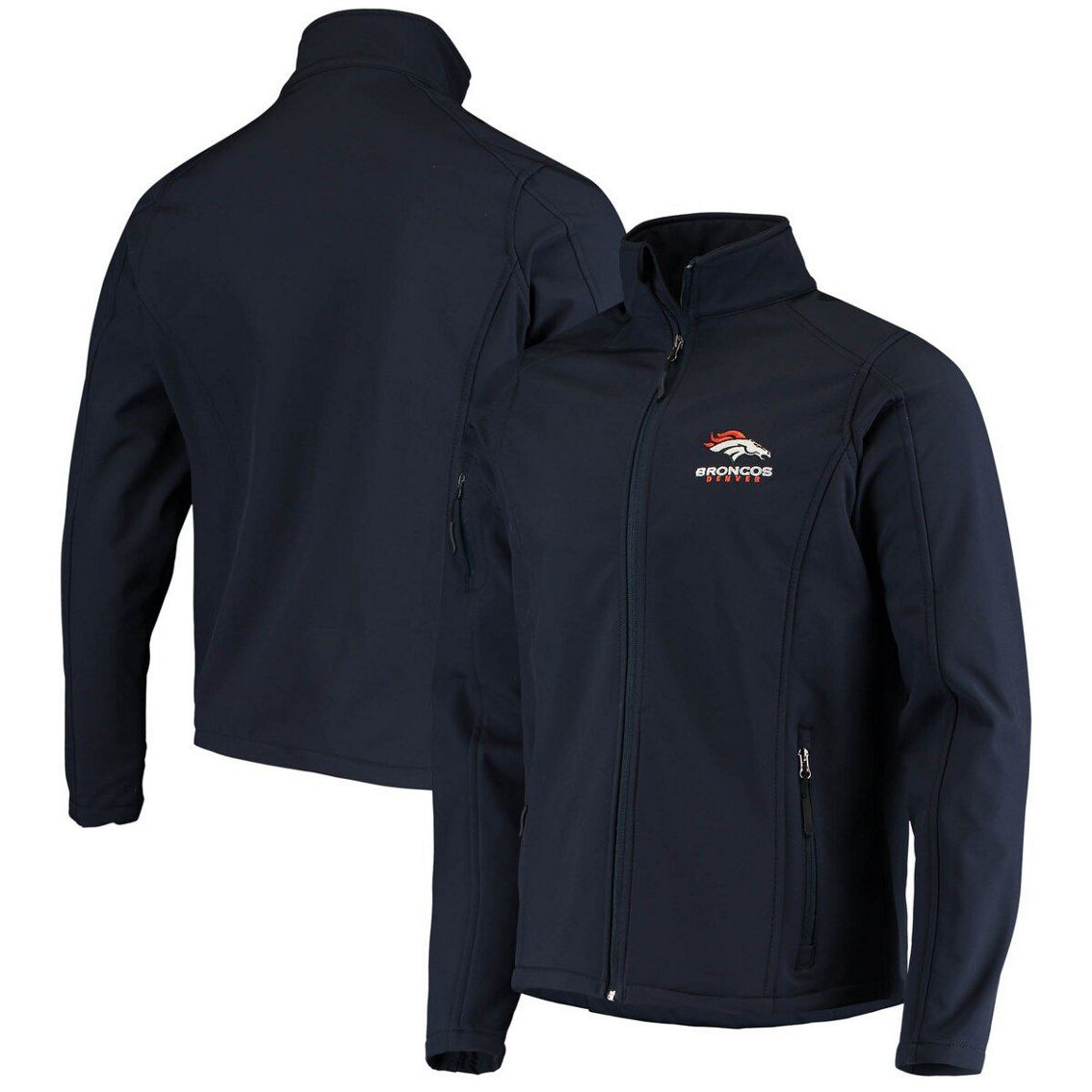 Dunbrooke Men's Navy Denver Broncos Sonoma Softshell Full-Zip Jacket - Image 2 of 4