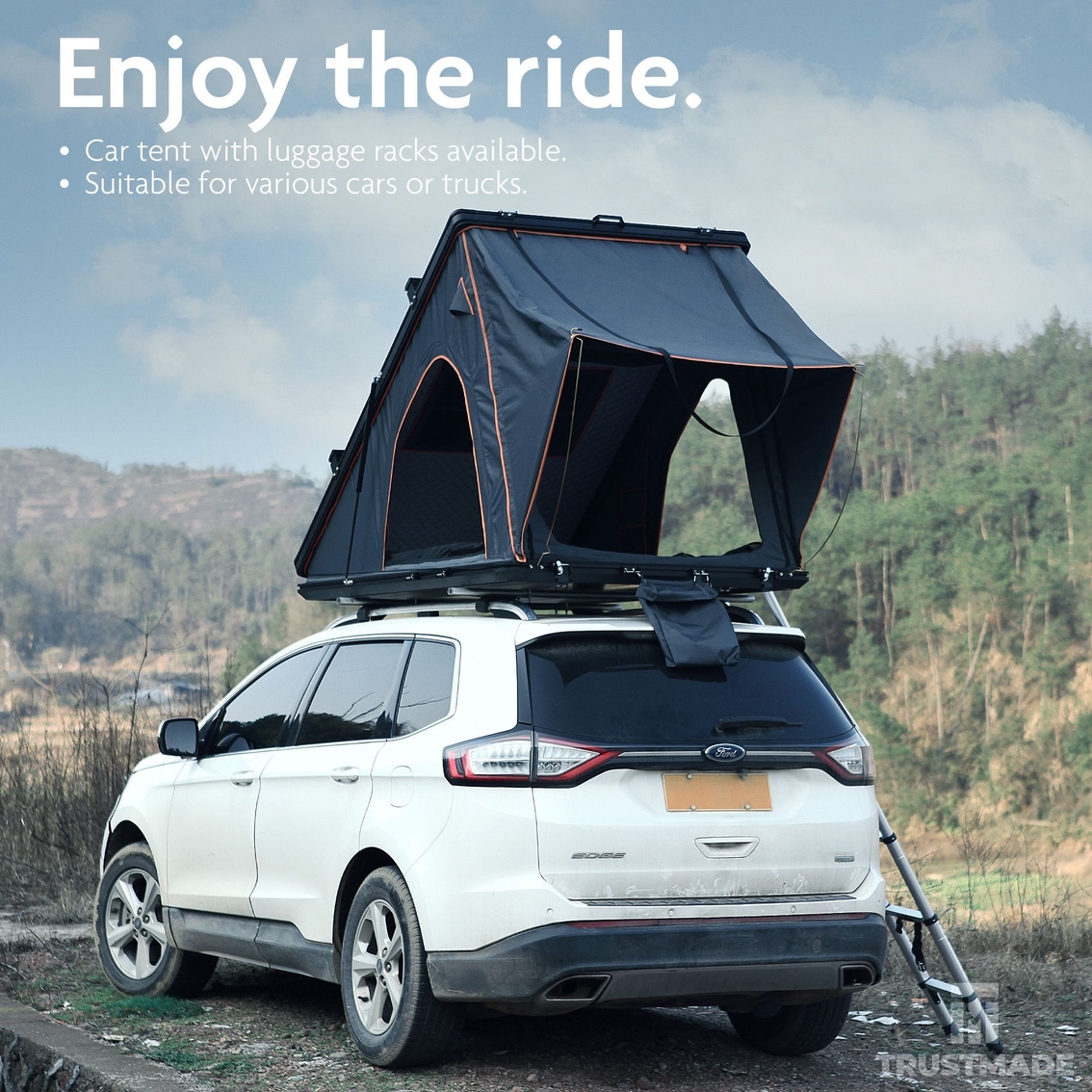 Triangle Aluminium Rooftop Tent with Roof Rack Scout - Image 2 of 5
