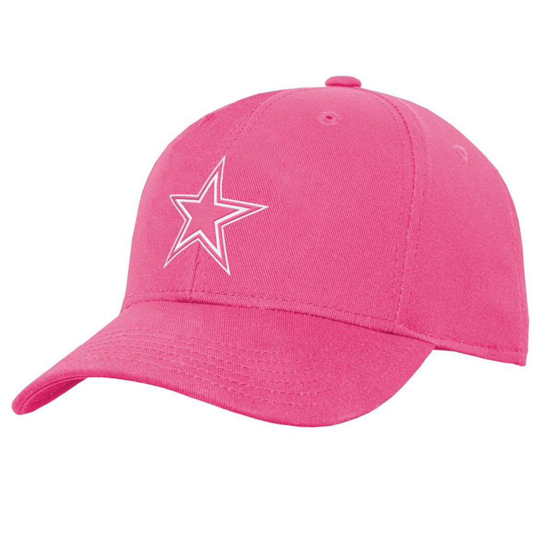 Outerstuff Girls Youth Pink Dallas Cowboys Adjustable Hat - Image 2 of 4