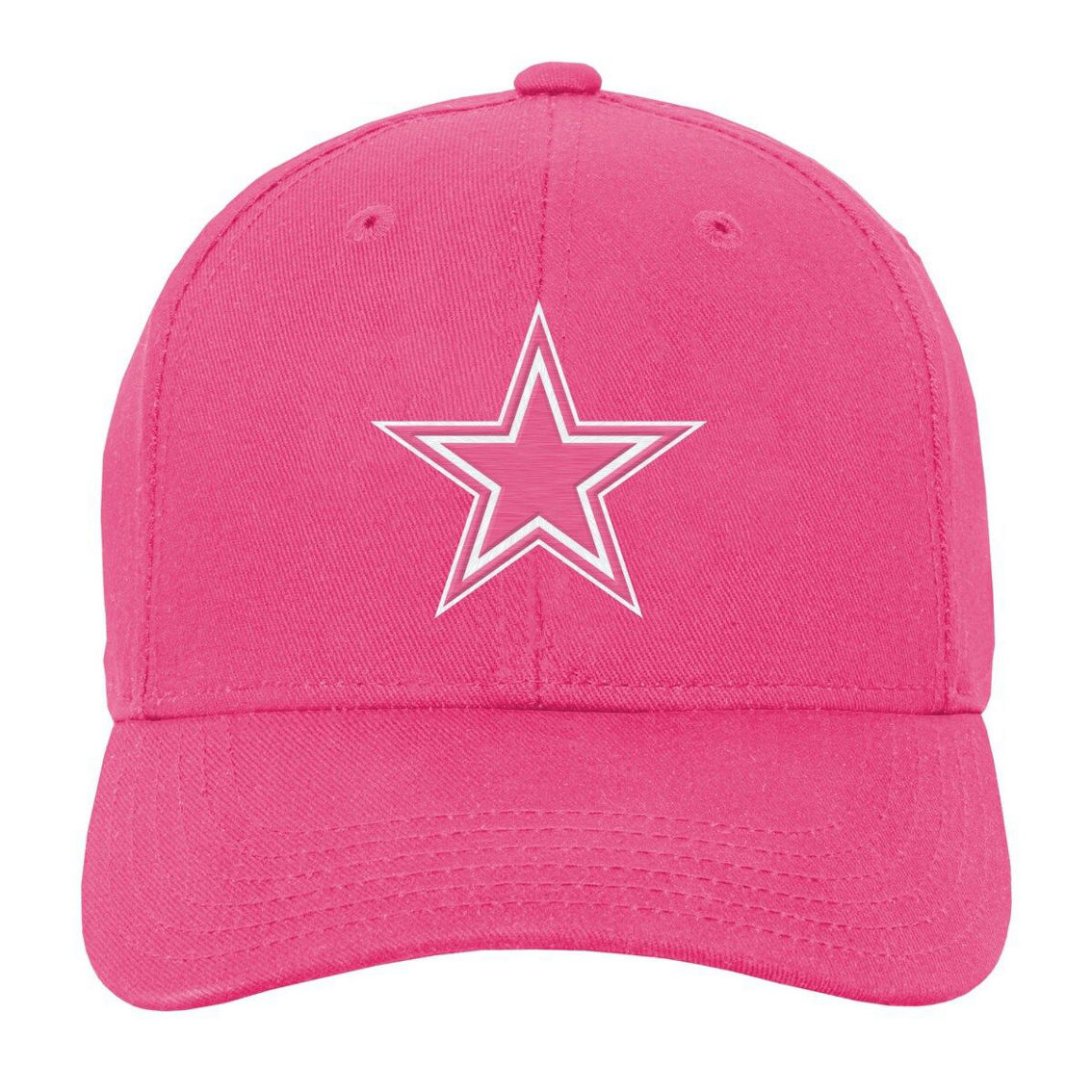 Outerstuff Girls Youth Pink Dallas Cowboys Adjustable Hat - Image 3 of 4