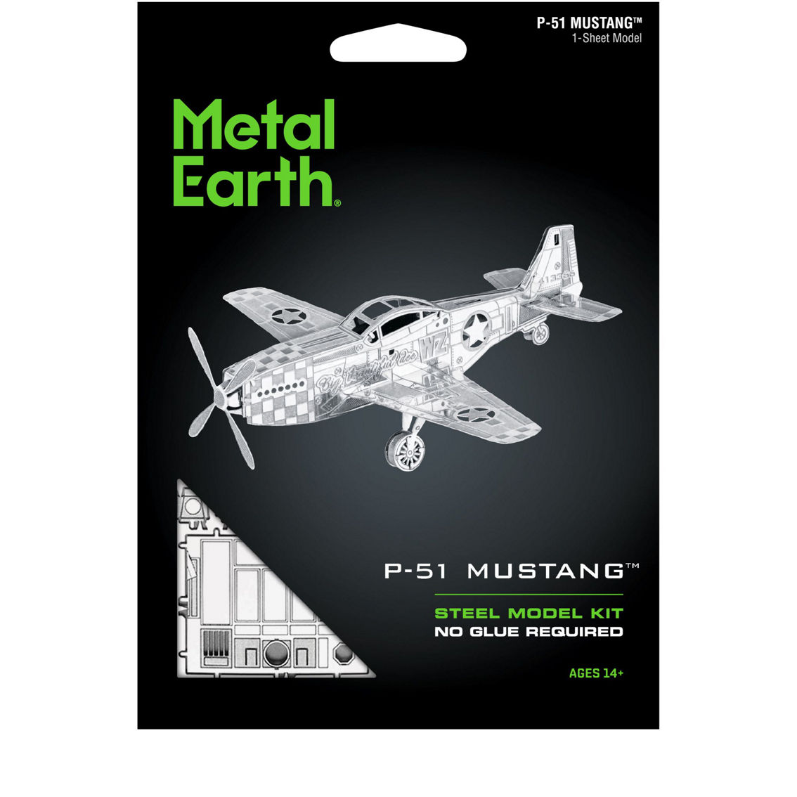 Fascinations Metal Earth 3D Metal Model Kit - P-51 Mustang - Image 2 of 5