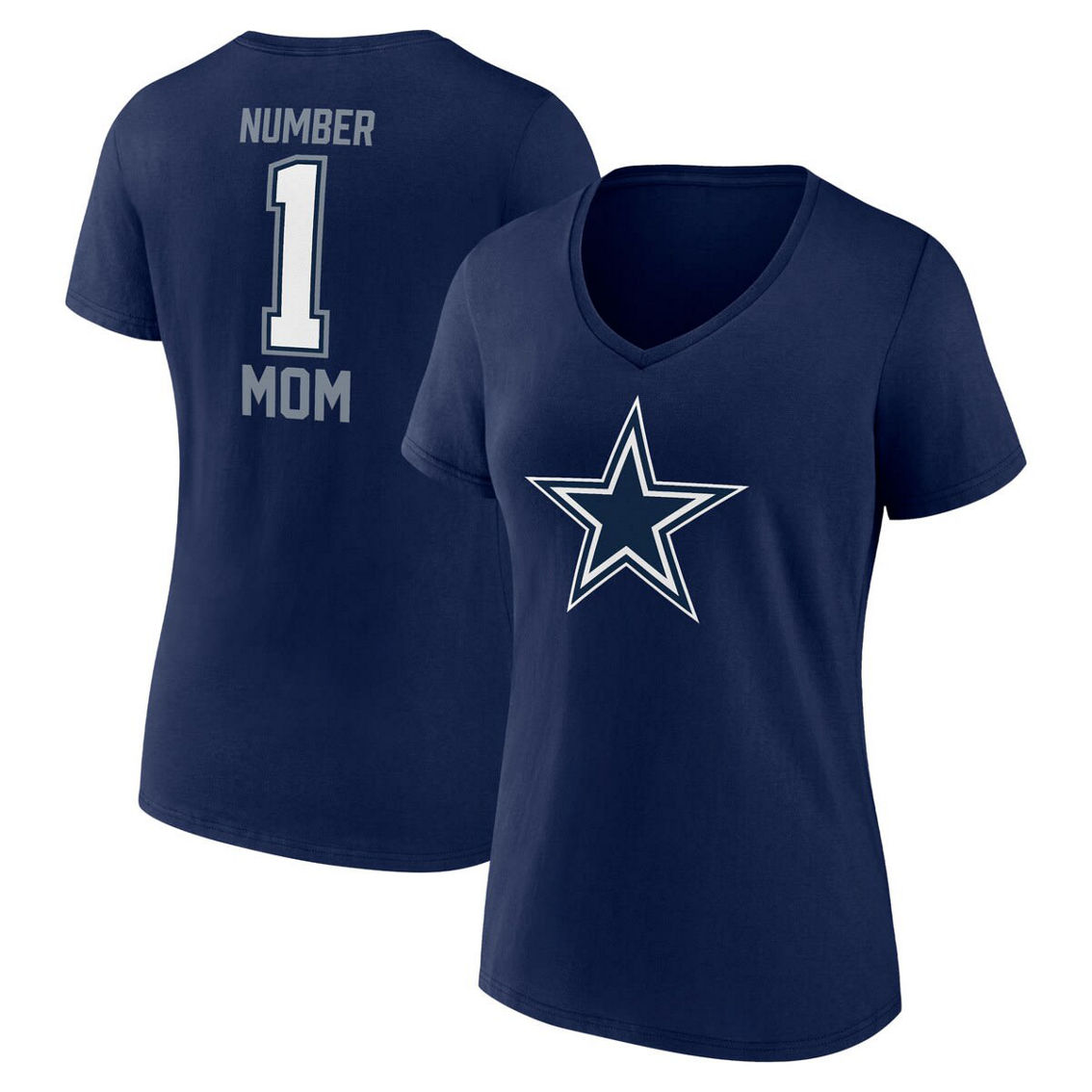 Fanatics Branded Women's Navy Dallas Cowboys Mother's Day V-Neck T-Shirt - Image 2 of 4