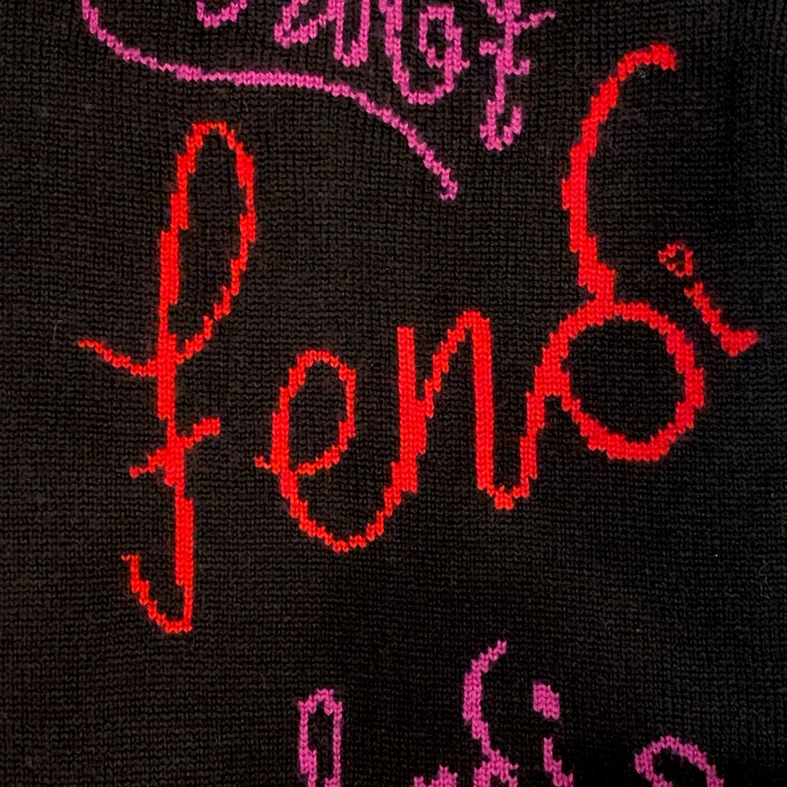 Fendi x Noel Felding Motif Nero Woven Wool Scarf (New) - Image 3 of 3