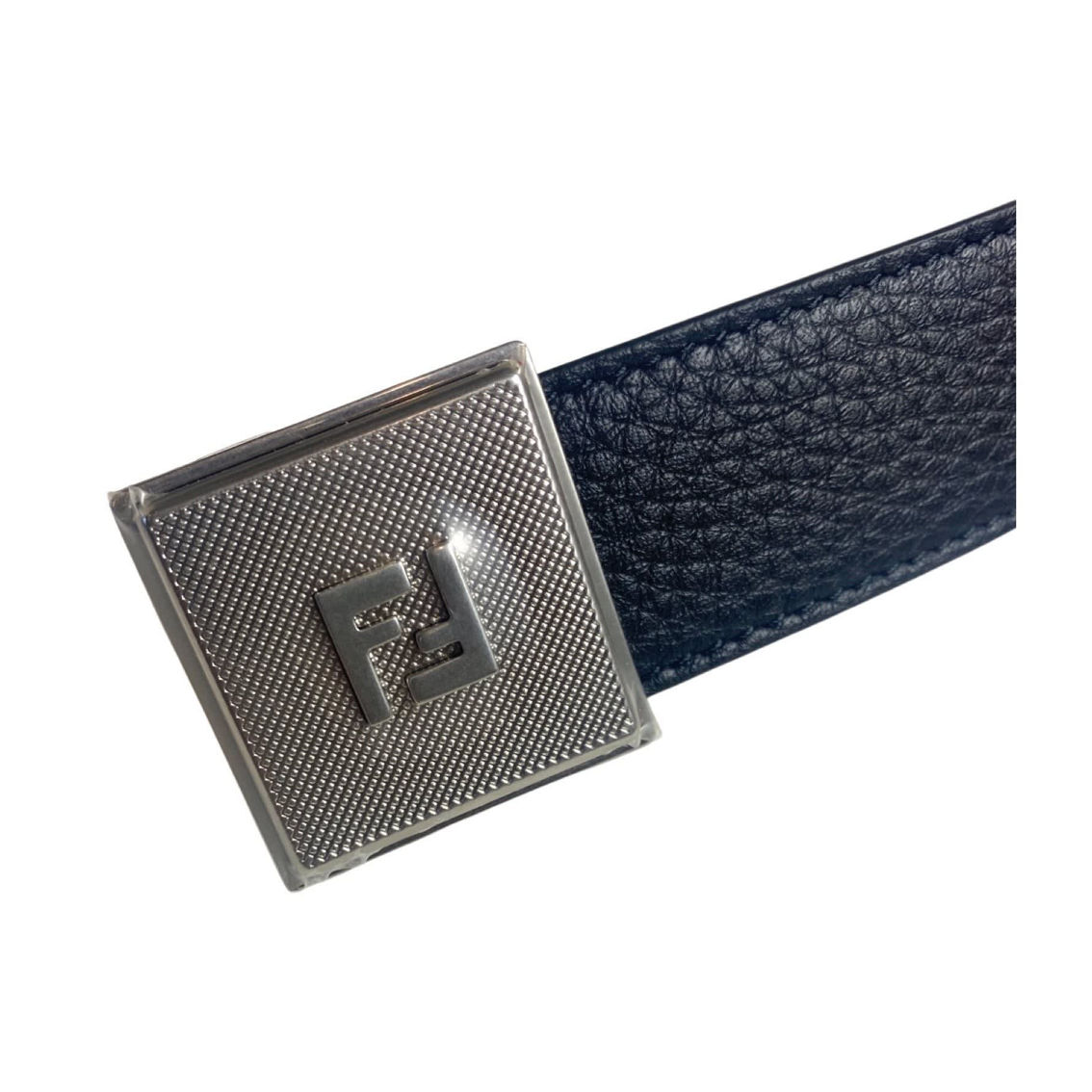 Fendi Mens Black White Reversible Grained Leather Belt 105 (New) - Image 2 of 3