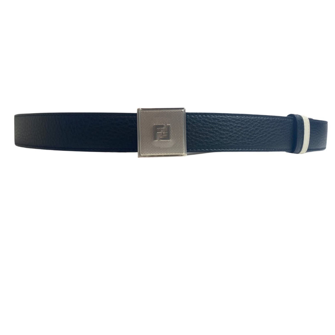 Fendi Mens Black White Reversible Grained Leather Belt 105 (New) - Image 3 of 3