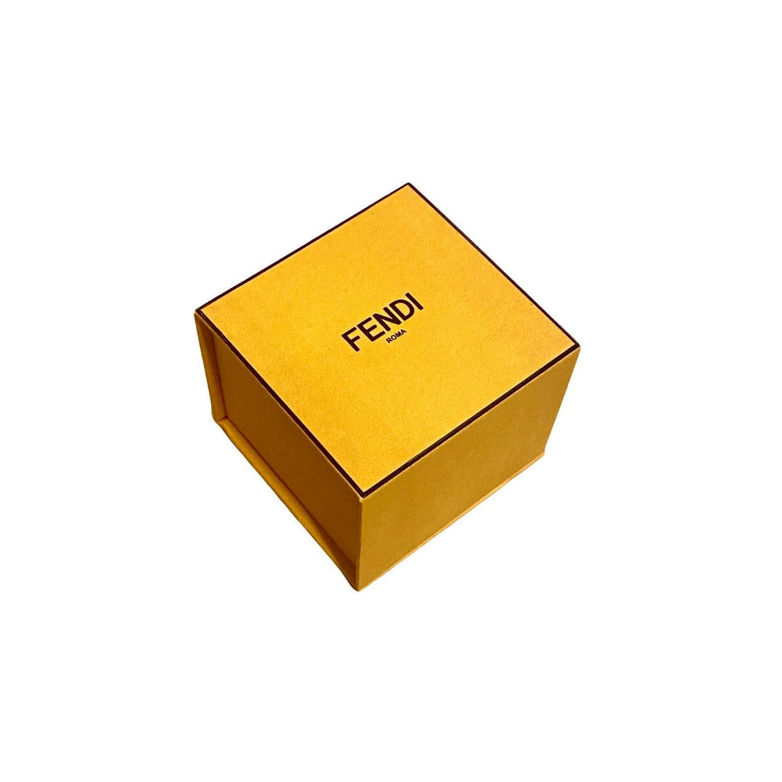 Fendi First Gold Finish Metal and White Crystal Small Fashion Ring (New) - Image 3 of 3