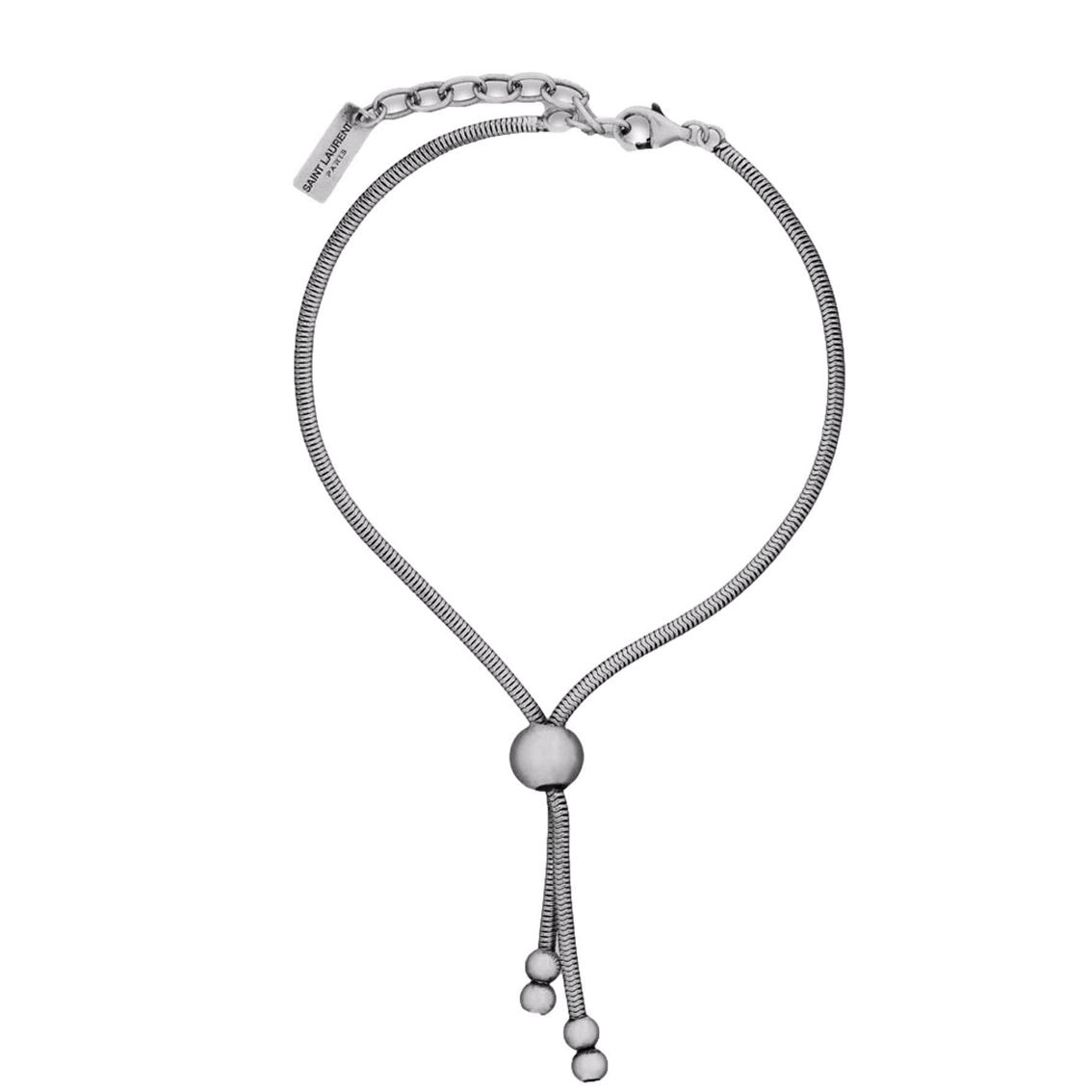 Saint Laurent Silver Bolo Tie Bracelet Large (New) - Image 2 of 3