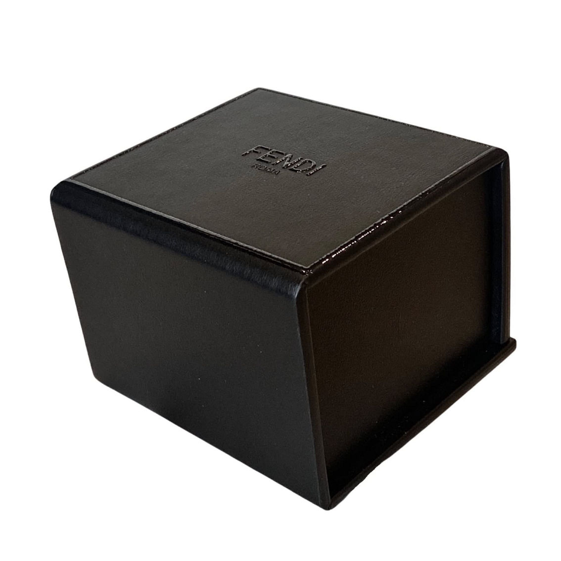 Fendi Roma Mini Box Black Leather Key Ring Charm (New) - Image 3 of 5