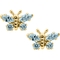 Kids March Birthstone Butterfly Earrings - Image 1 of 2
