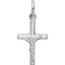 Sterling Silver Rhodium Plated Polished Crucifix Cross Charm - Image 1 of 2