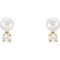 Karat Kid 14K Yellow Gold Pearl and Cubic Zirconia Earrings - Image 2 of 3