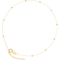14K Yellow Gold Diamond Cut Bead Anklet - Image 1 of 3