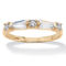 PalmBeach Gold-plated Sterling Silver Baguette Cubic Zirconia Wedding Ring - Image 1 of 5