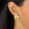 PalmBeach Gold-Plated Sterling Silver Huggie-Style Hoop Lever-Back Earrings - Image 3 of 4