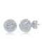 Bella Silver Sterling Silver Diamond-Cut Half Bead Stud Earrings - Image 1 of 2