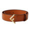 Fendi First Gold Logo Cuoio Brown Calf Leather Belt Size 90 (New) - Image 1 of 6