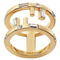 Fendi First Gold Finish Metal and White Crystal Small Fashion Ring (New) - Image 1 of 3