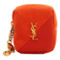 Saint Laurent Jamie YSL Keyring Cube Orange Suede Leather (New) - Image 1 of 4