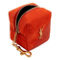 Saint Laurent Jamie YSL Keyring Cube Orange Suede Leather (New) - Image 4 of 4