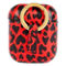 Saint Laurent Leopard Print Black and Red Leather Airpods Case (New) - Image 5 of 5