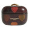 Saint Laurent Heart Printed Brown Textured Leather Airpods Case (New) - Image 1 of 4
