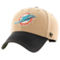 '47 Men's Khaki/Black Miami Dolphins Dusted Sedgwick MVP Adjustable Hat - Image 3 of 4